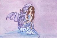 little girl and her baby dragon